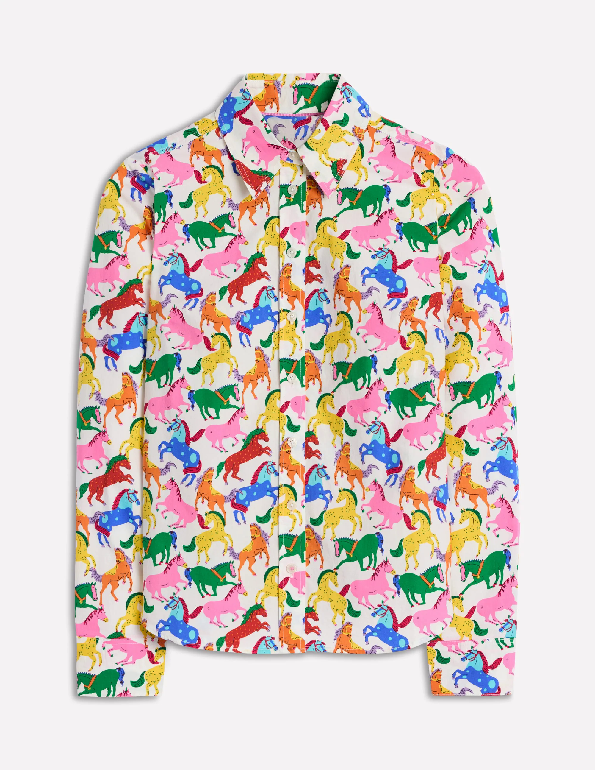Sienna Cotton Shirt-Hotched Multi Stripe