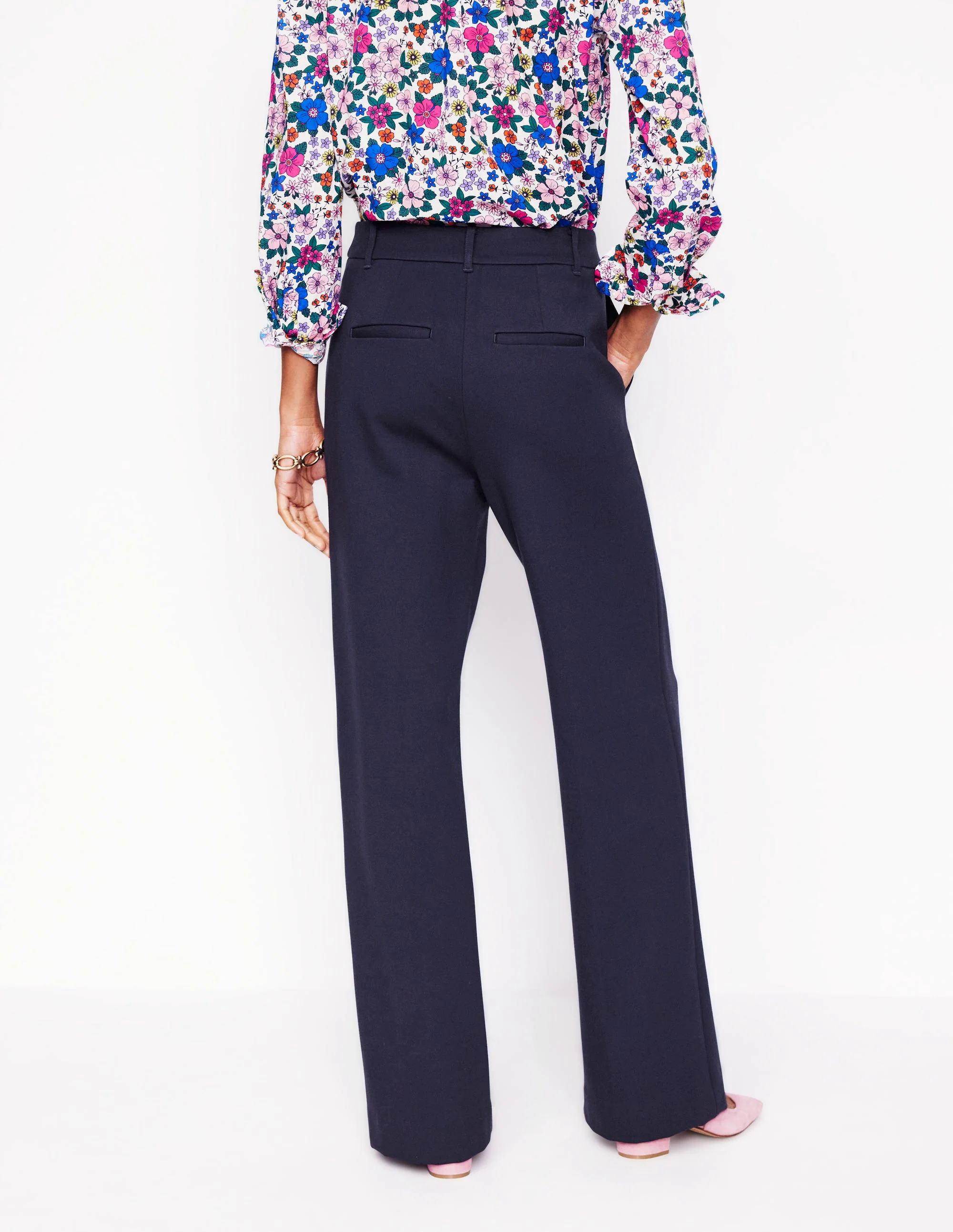 Westbourne Ponte Trousers-Navy