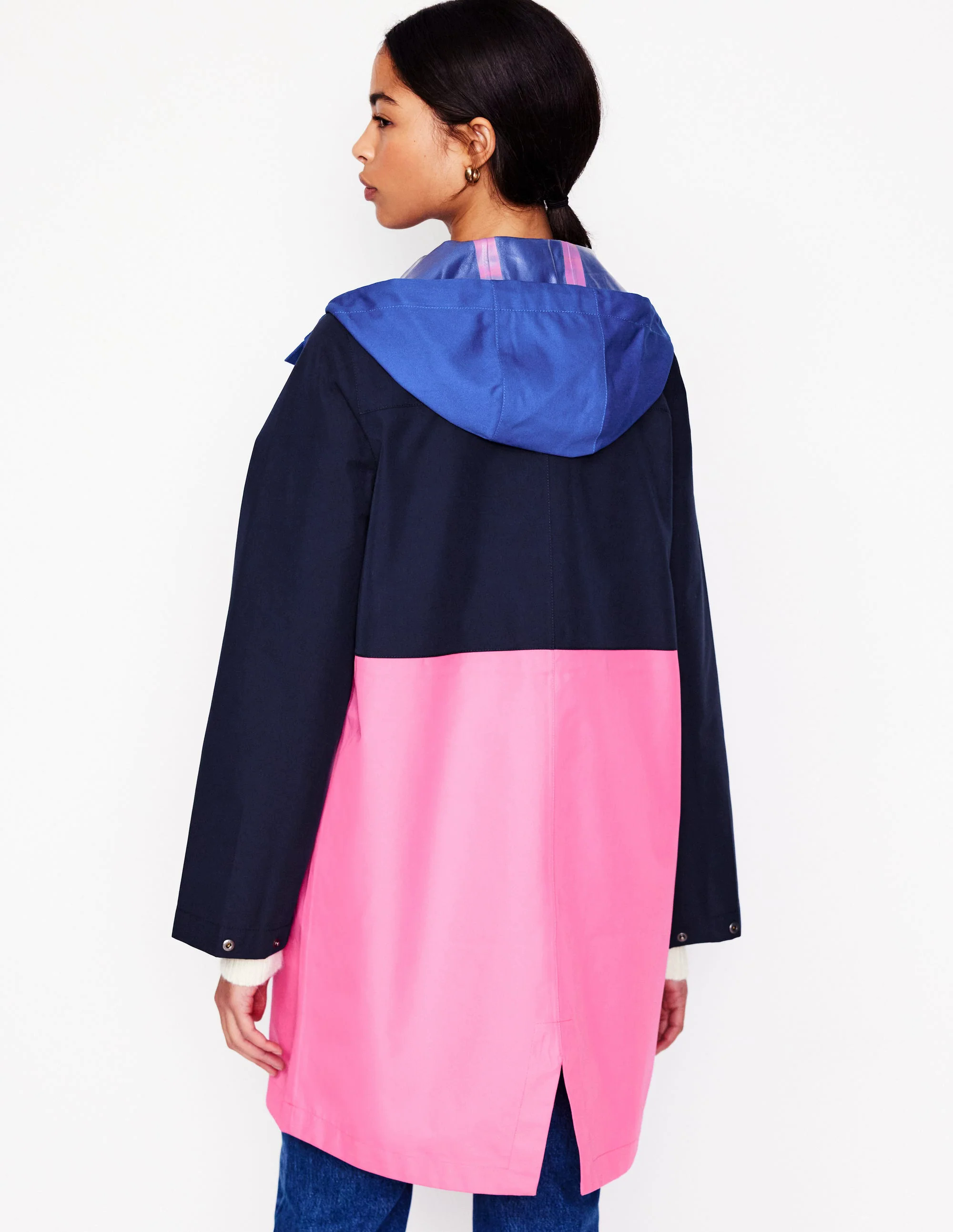 Wells Waterproof Hooded Coat-Colourblock