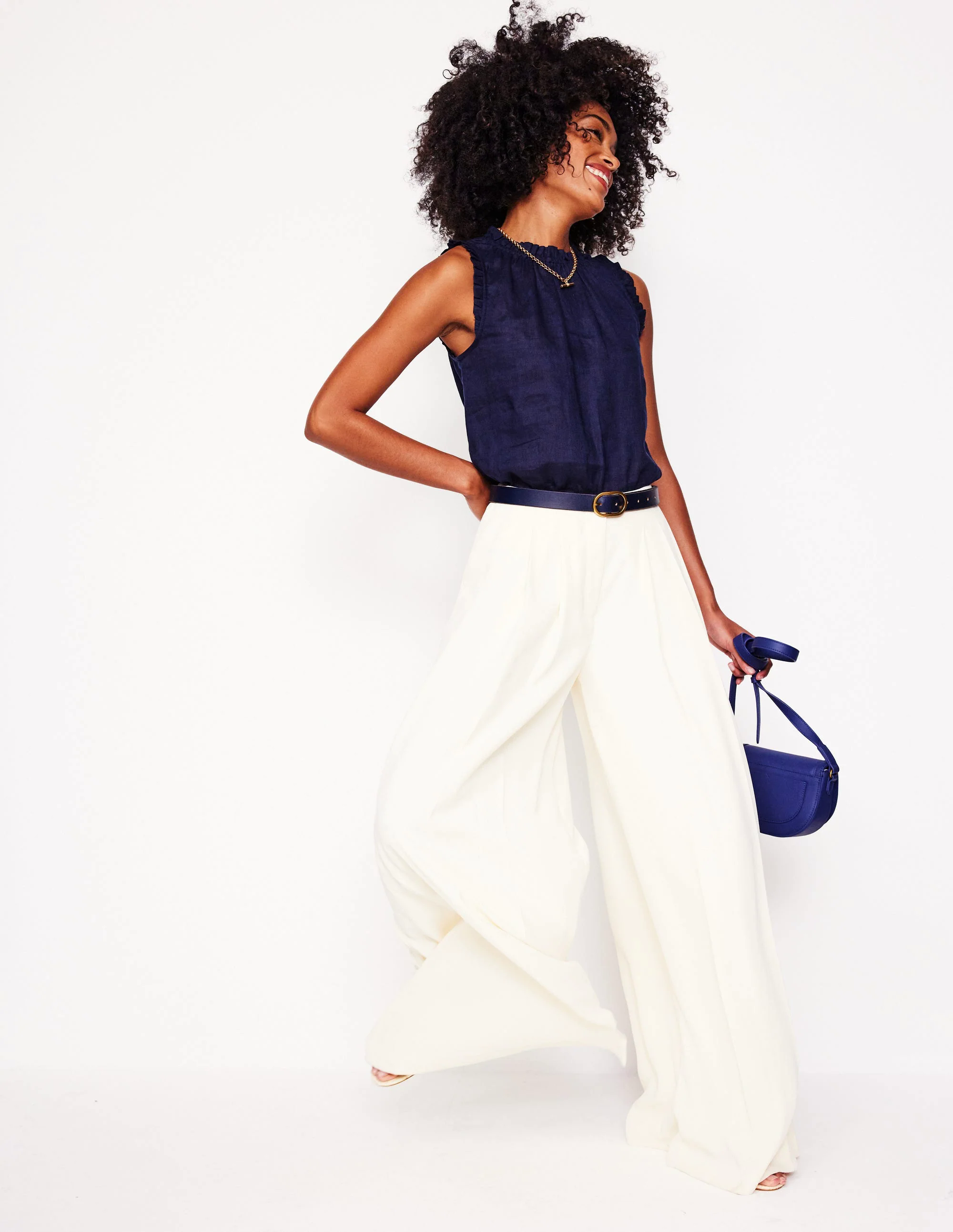Regent Wide Leg Pants-Ivory