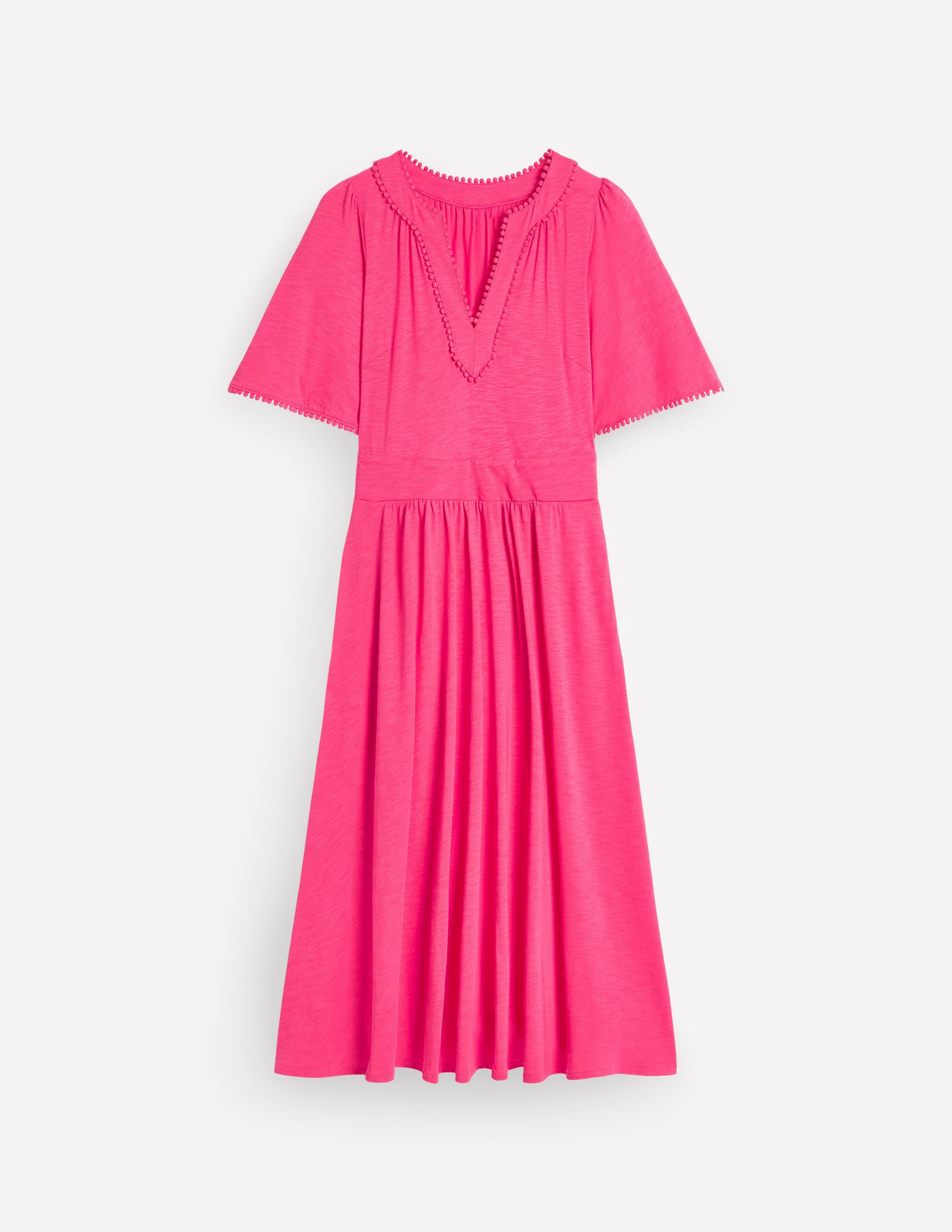 Maddie Trim Jersey Dress-Camelia Pink