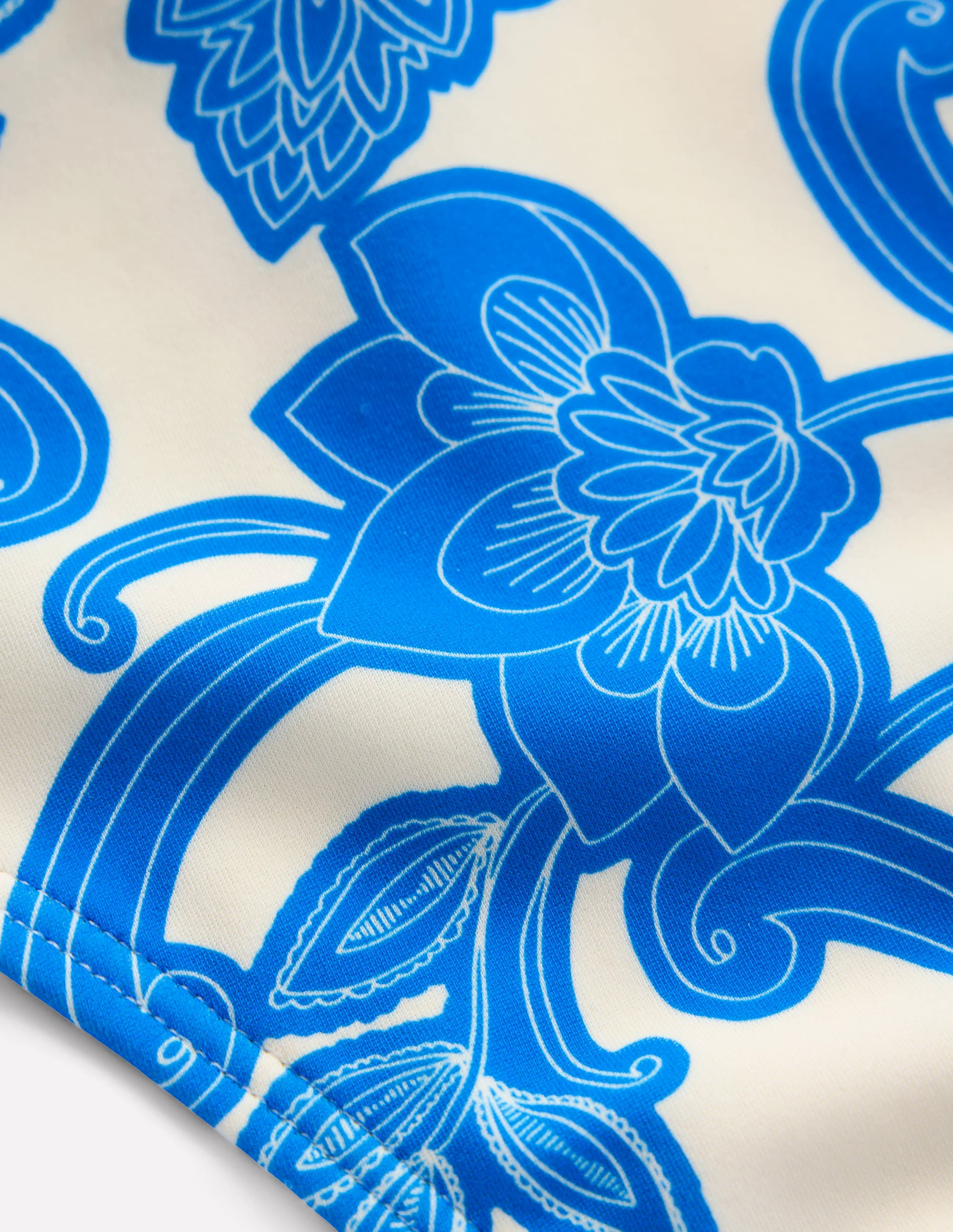 Tie Side Bikini Bottoms-Cerulean Blue, Paisley Whirl